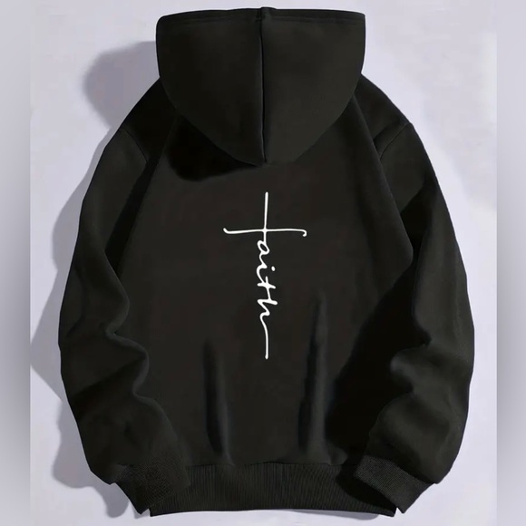 Christian Faith black unisex hoodie sweatshirt XL - Picture 7 of 7